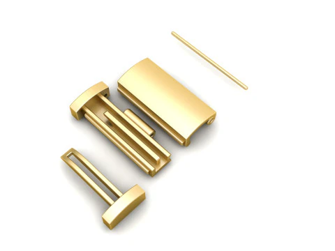 8 mm Plain Gold Lock Box 3D Print Model
