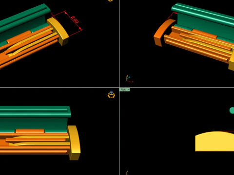 8 mm Plain Gold Lock Box 3D Print Model
