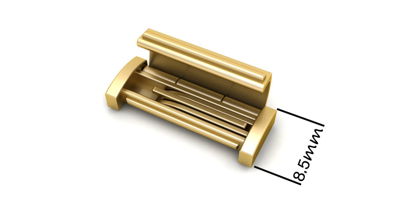 8 and half mm Plain Gold Lock Box Model do druku 3D .c4d .max .obj .3ds .fbx .stl .blend