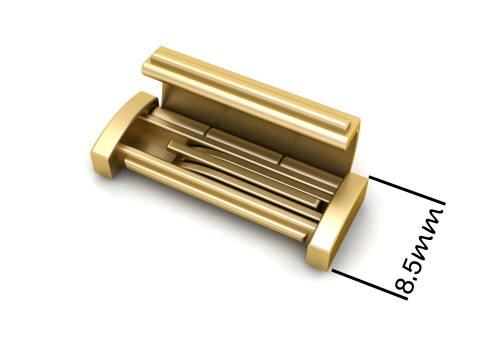 8 and half mm Plain Gold Lock Box 3D Print Model