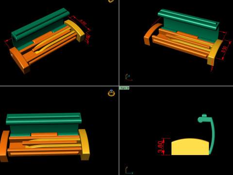 8 and half mm Plain Gold Lock Box Model do druku 3D