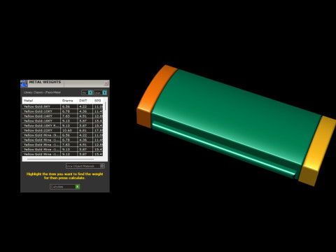 8 and half mm Plain Gold Lock Box Model do druku 3D