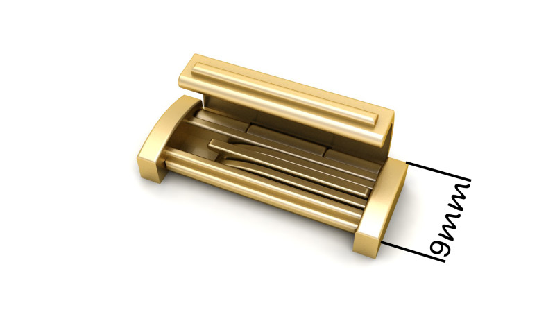 9 mm Plain Gold Lock Box for Jewelry Modèles 3D en vedette .c4d .max .obj .3ds .fbx .stl .blend