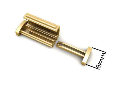 9 mm Plain Gold Lock Box for Jewelry Modèles 3D en vedette