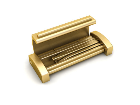 9 mm Plain Gold Lock Box for Jewelry Modèles 3D en vedette