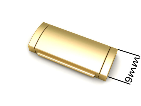9 mm Plain Gold Lock Box for Jewelry Modèles 3D en vedette