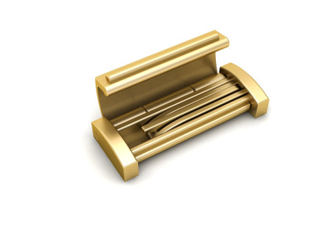 9 and half mm Plain Gold Lock Box for Jewelry 3D-Druckmodell