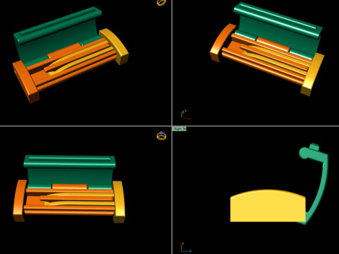 9 and half mm Plain Gold Lock Box for Jewelry 3D-Druckmodell