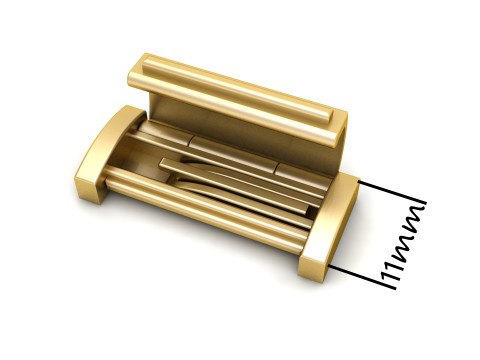 11 mm Plain Gold Lock Box for Jewelry 3Dプリントモデル