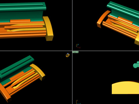 11 mm Plain Gold Lock Box for Jewelry 3D 打印模型