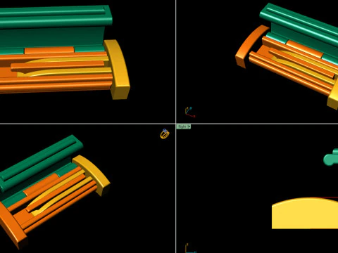 11 mm Plain Gold Lock Box for Jewelry 3D Print Model