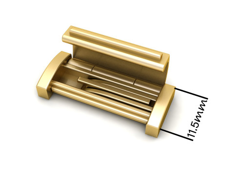 11 and half mm Plain Gold Lock Box for Jewelry 3Dプリントモデル