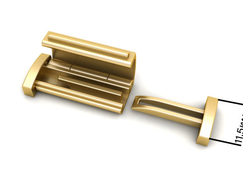 11 and half mm Plain Gold Lock Box for Jewelry 3Dプリントモデル
