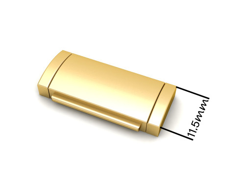 11 and half mm Plain Gold Lock Box for Jewelry 3Dプリントモデル
