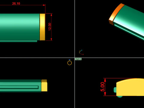 12mm Diamond Lock Box for Jewelry 3D Print Model