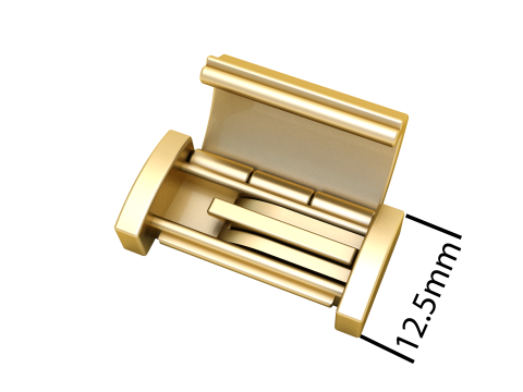 12 and half mm Plain Gold Lock Box for Jewelry 3Dプリントモデル