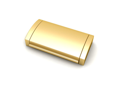 12 and half mm Plain Gold Lock Box for Jewelry 3D-printmodel
