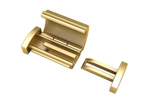 13mm Plain Gold Lock Box for Jewelry Modelo de impresión 3D