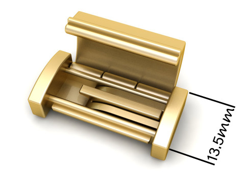 13 and half mm box Plain Gold Lock Box for Jewelry 3Dプリントモデル