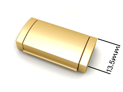 13 and half mm box Plain Gold Lock Box for Jewelry 3D Baskı Modeli