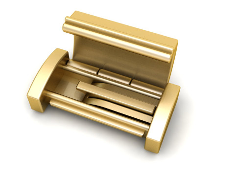 13 and half mm box Plain Gold Lock Box for Jewelry 3D Baskı Modeli