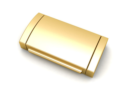 14 mm Plain Gold Lock Box for Jewelry Modelo de Impressão 3D