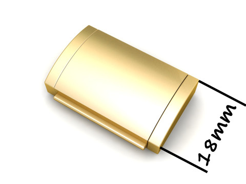 18mm Plain Gold Lock Box for Jewelry Modelo de Impressão 3D