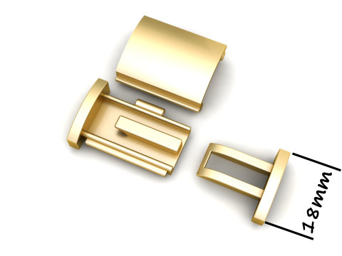 18mm Plain Gold Lock Box for Jewelry Modelo de Impressão 3D