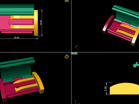 18mm Plain Gold Lock Box for Jewelry Modelo de Impressão 3D