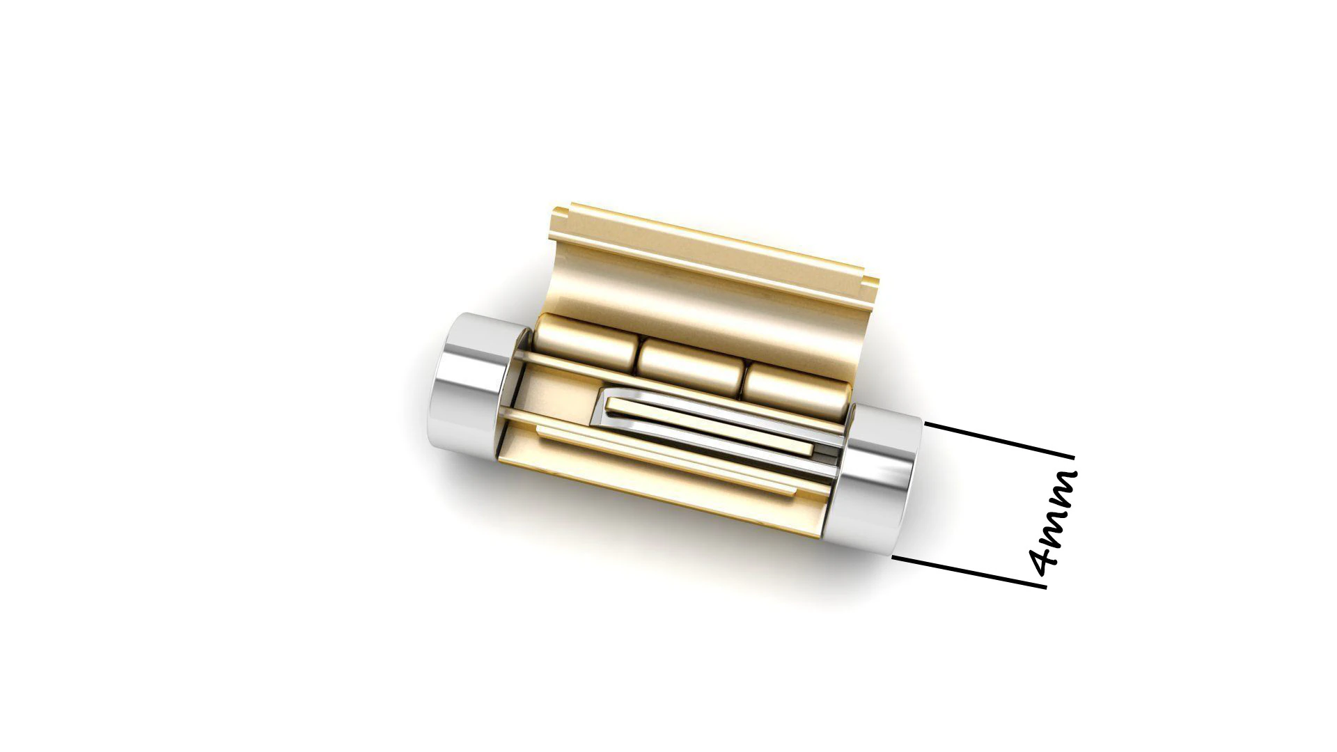 Round Bracelet 4mm Lock Box for Chain and Necklace 3D Print Model .c4d .max .obj .3ds .fbx .stl .blend 