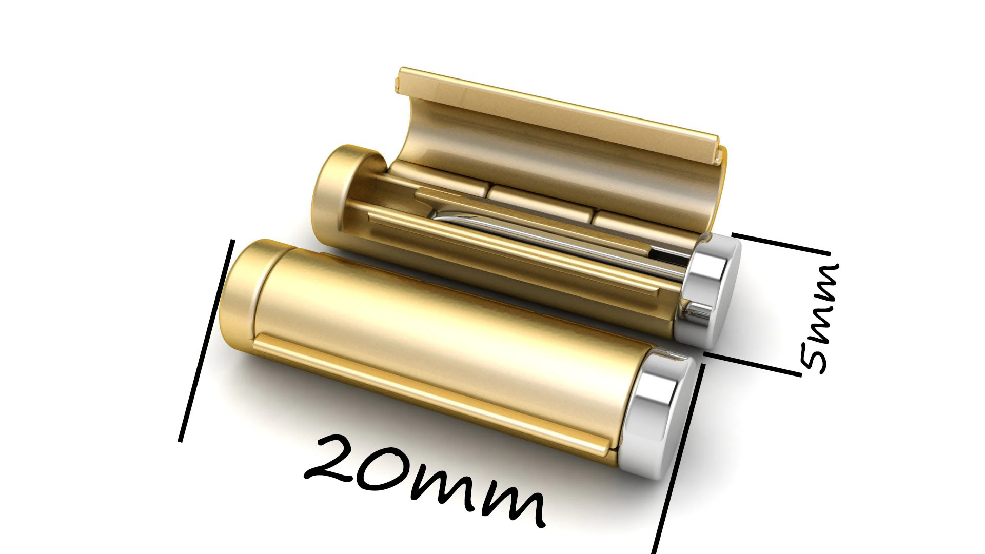 Caixa redonda de ouro liso de 5 mm para corrente e colar Modelo de Impressão 3D .c4d .max .obj .3ds .fbx .stl .blend 