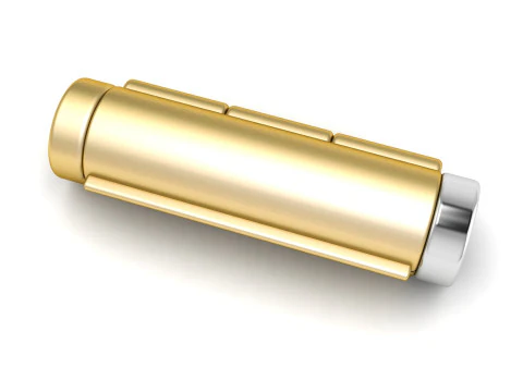 Caixa redonda de ouro liso de 5 mm para corrente e colar Modelo de Impressão 3D