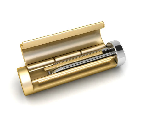 Caixa redonda de ouro liso de 5 mm para corrente e colar Modelo de Impressão 3D