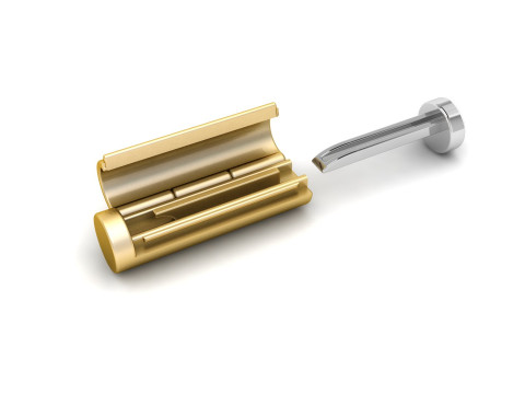 5 mm Round Plain Gold Lock Box for Chain and Necklace 3Dプリントモデル