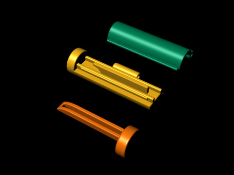 5 mm Round Plain Gold Lock Box for Chain and Necklace 3Dプリントモデル