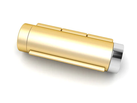 5.5 mm ラウンド プレーン ゴールド ロック ボックス チェーンとネックレス用 3Dプリントモデル