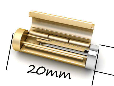 5 and half mm Round Plain Gold Lock Box for Chain and Necklace 3Dプリントモデル