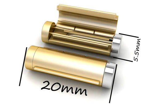 5.5 mm ラウンド プレーン ゴールド ロック ボックス チェーンとネックレス用 3Dプリントモデル