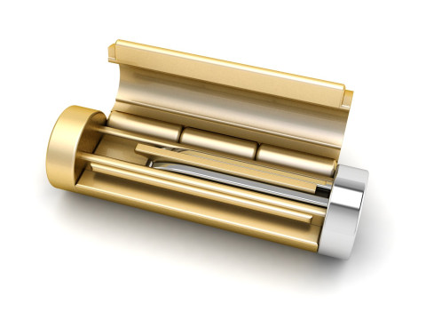 5 and half mm Round Plain Gold Lock Box for Chain and Necklace 3Dプリントモデル