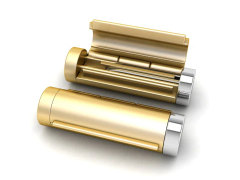 5.5 mm ラウンド プレーン ゴールド ロック ボックス チェーンとネックレス用 3Dプリントモデル