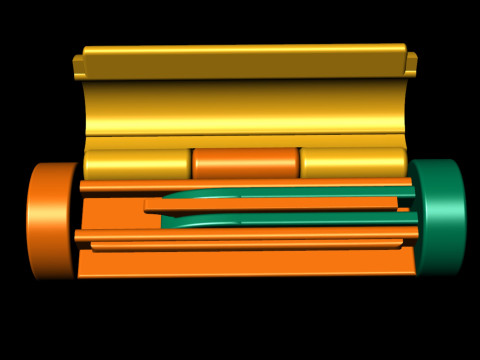 5 and half mm Round Plain Gold Lock Box for Chain and Necklace 3Dプリントモデル