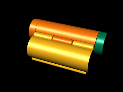 5.5 mm ラウンド プレーン ゴールド ロック ボックス チェーンとネックレス用 3Dプリントモデル