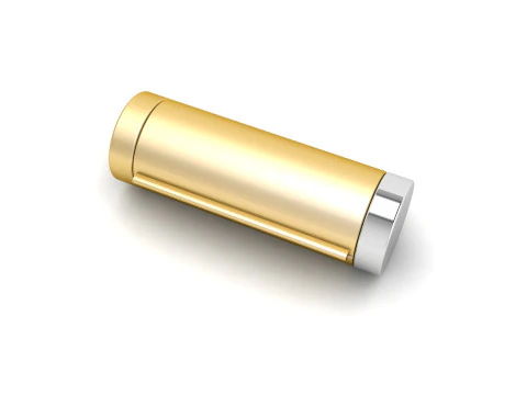 7 mm Round Plain Gold Lock Box for Chain and Necklace 3D Print Model