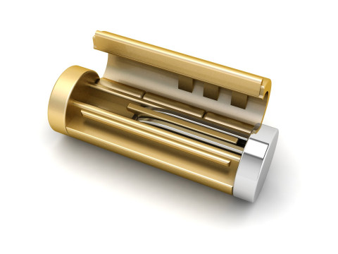 7 mm Round Plain Gold Lock Box for Chain and Necklace 3Dプリントモデル