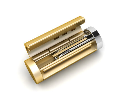 7 mm Round Plain Gold Lock Box for Chain and Necklace 3Dプリントモデル