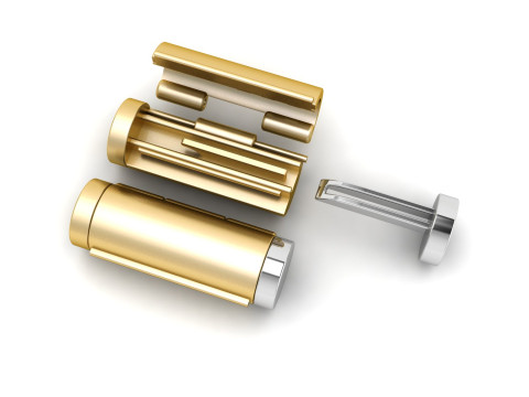 7 mm Round Plain Gold Lock Box for Chain and Necklace 3Dプリントモデル