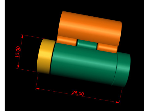 Round Bracelet 10 mm Lock Box for Chain and Necklace Modèles 3D en vedette