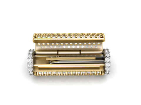 5 mm x 20mm Round Flip Diamond Lock Box for Chain and Necklace 3D प्रिंट मॉडल
