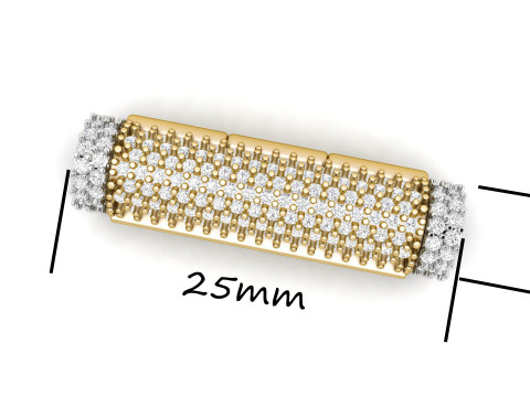5 mm x 25mm Round Flip Diamond Lock Box for Chain and Necklace 3D Принт Модель
