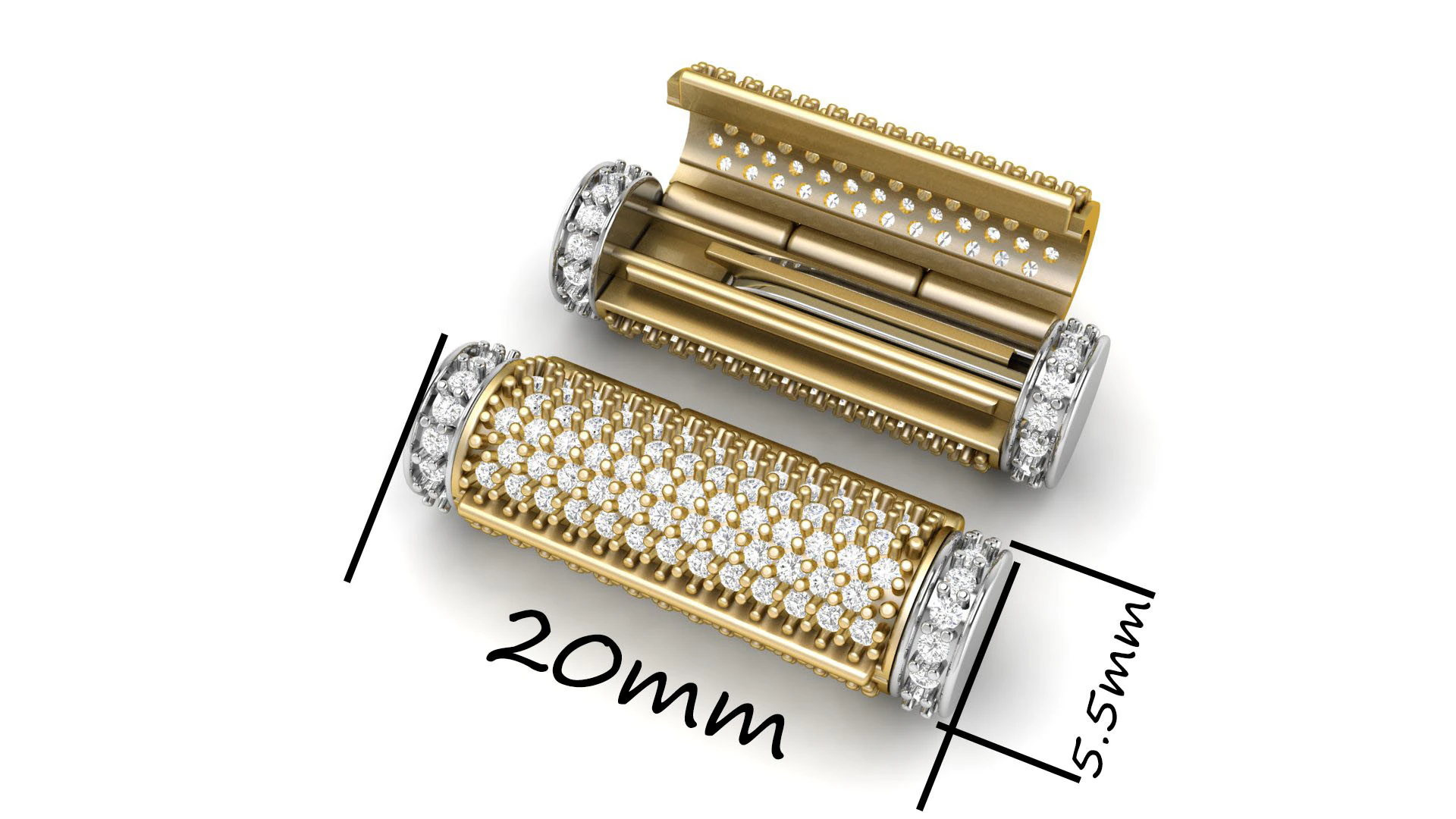 5 and half mm Round Flip Diamond Lock Box for Chain and Necklace 3D Print Model .c4d .max .obj .3ds .fbx .stl .blend 